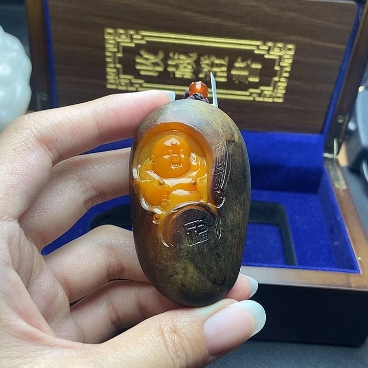 和田玉未镶嵌挂件微**间N