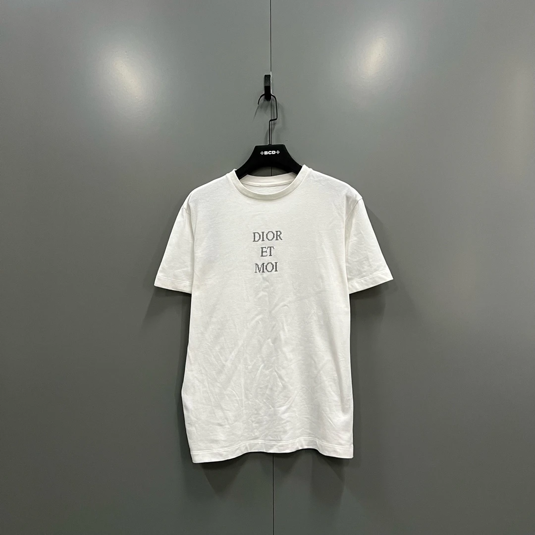 95新 DIOR/迪奥 白色印花logo短袖 M码/6600/无领标