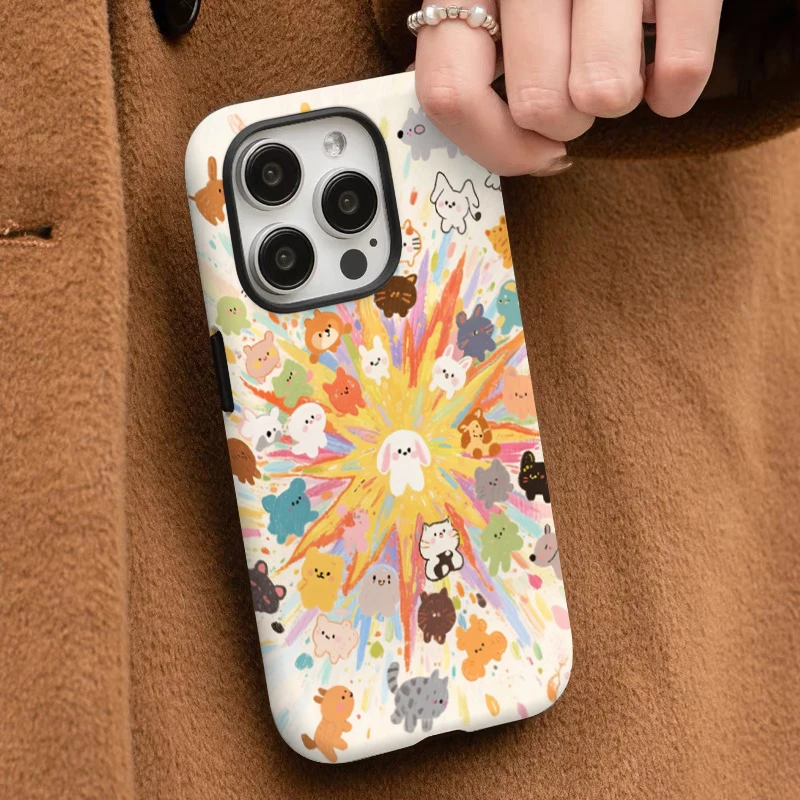 可爱动物苹果16手机壳iphone15pro华为14小米1312适用oppo女vivo