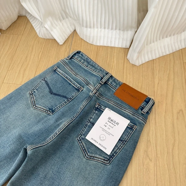 NO退换。6826# 四面弹磨绒法棍裤 九分小个子牛仔裤女