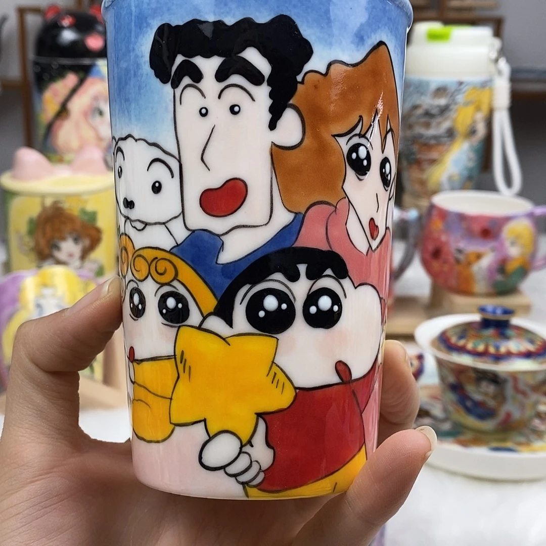 瓷片董董文创手绘陶瓷