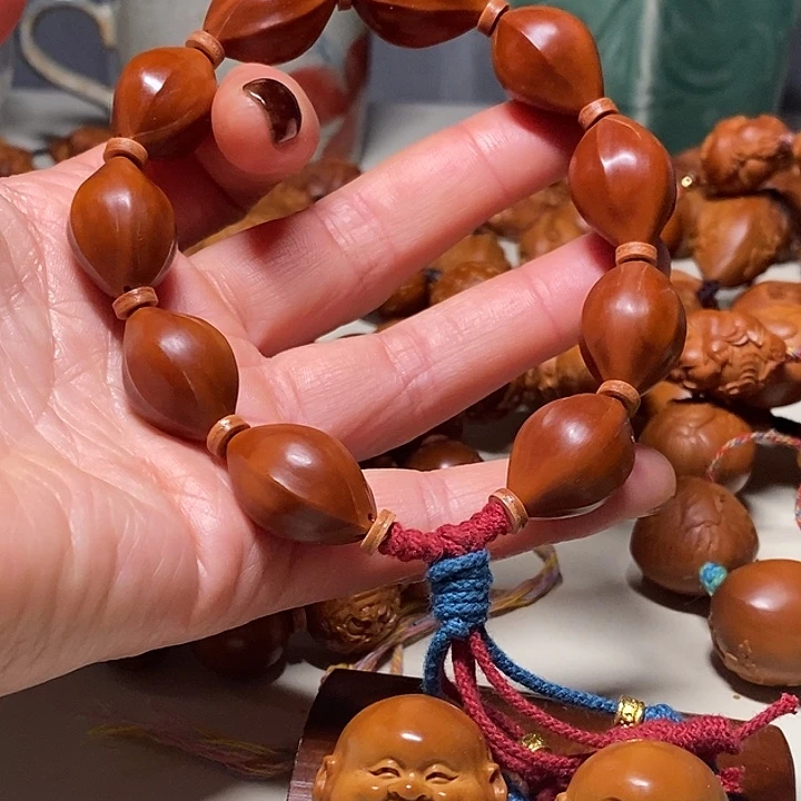 橄榄核手串/手链1.5铁核三面佛，十五年老树铁核