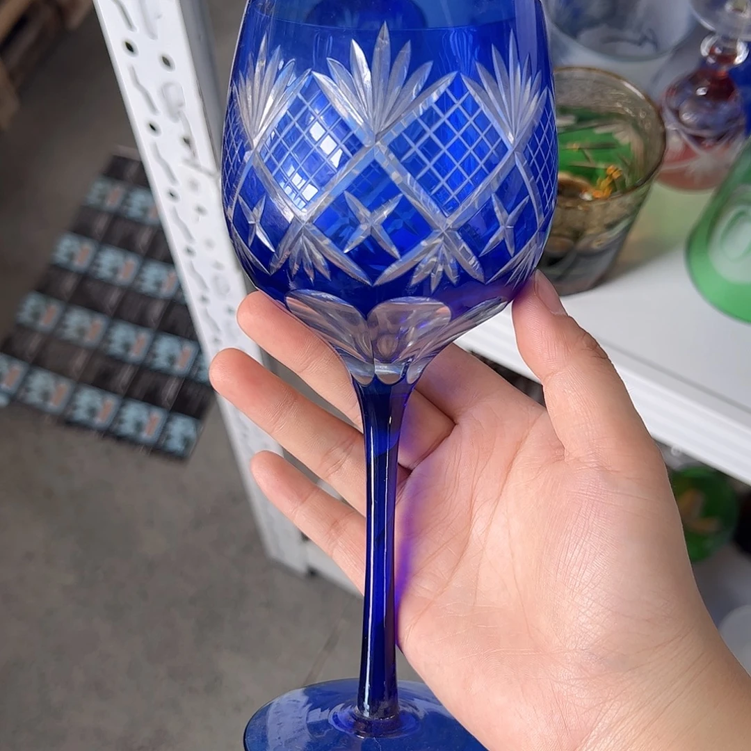 水晶玻璃高脚款微瑕一个