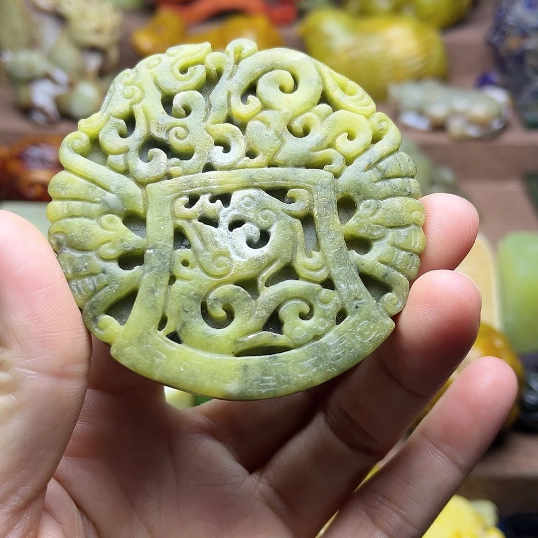 白玉菩提吊坠163。。