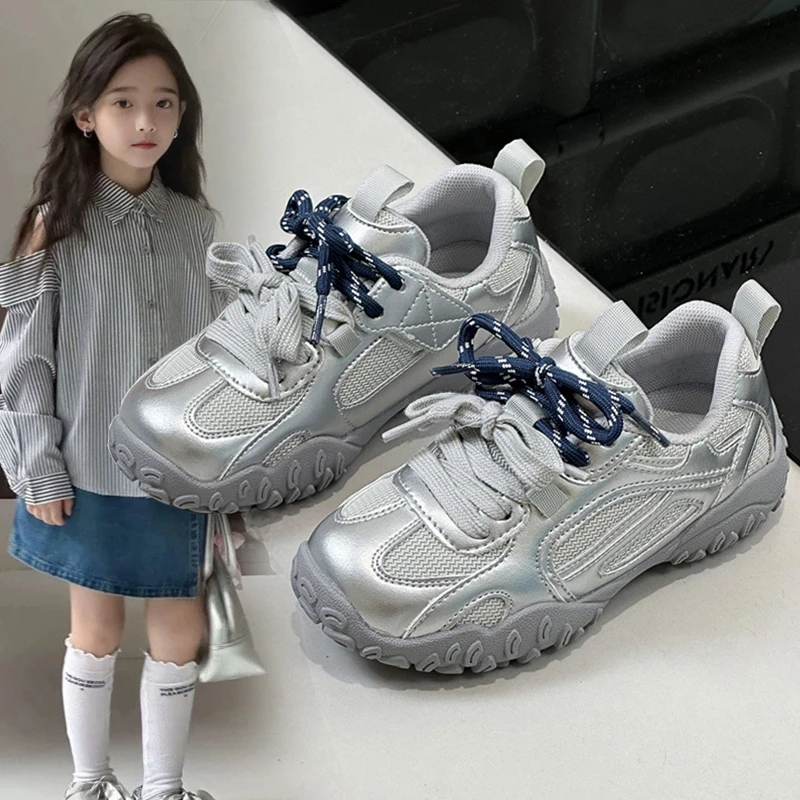 ABC儿童运动鞋2025春季女童德训鞋网面透气男童跑步鞋中大童休闲