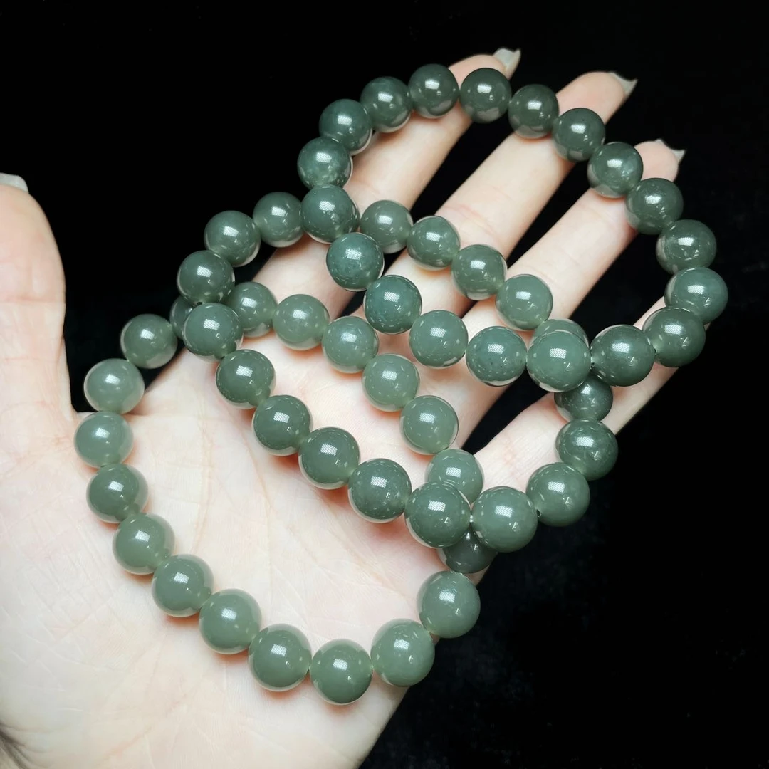 【小宝珠宝】18 T3254-和田玉单圈手串-多样性发一件-9.5mm