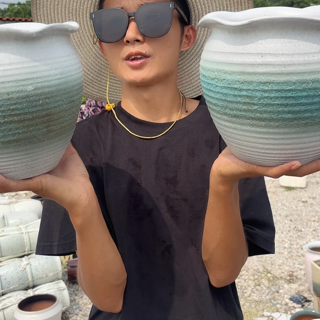 蓝泡泡微瑕两个口径20高度18