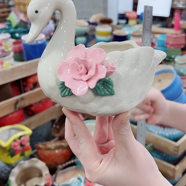 有孔，凑单福利满10元发货陶瓷多肉花盆！