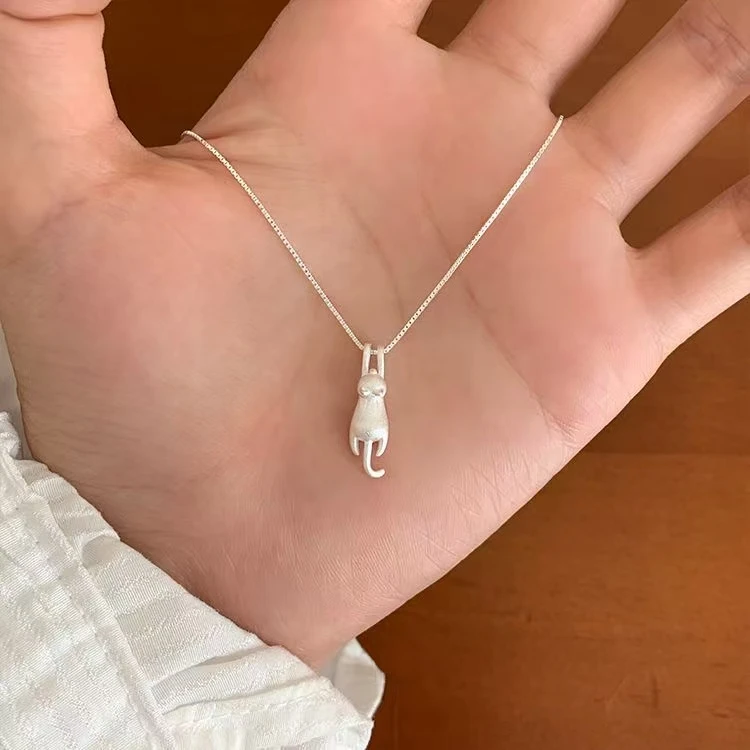 柯柒 钛钢项链 可爱猫咪项链女轻奢小众气质高级精美设计感锁骨链