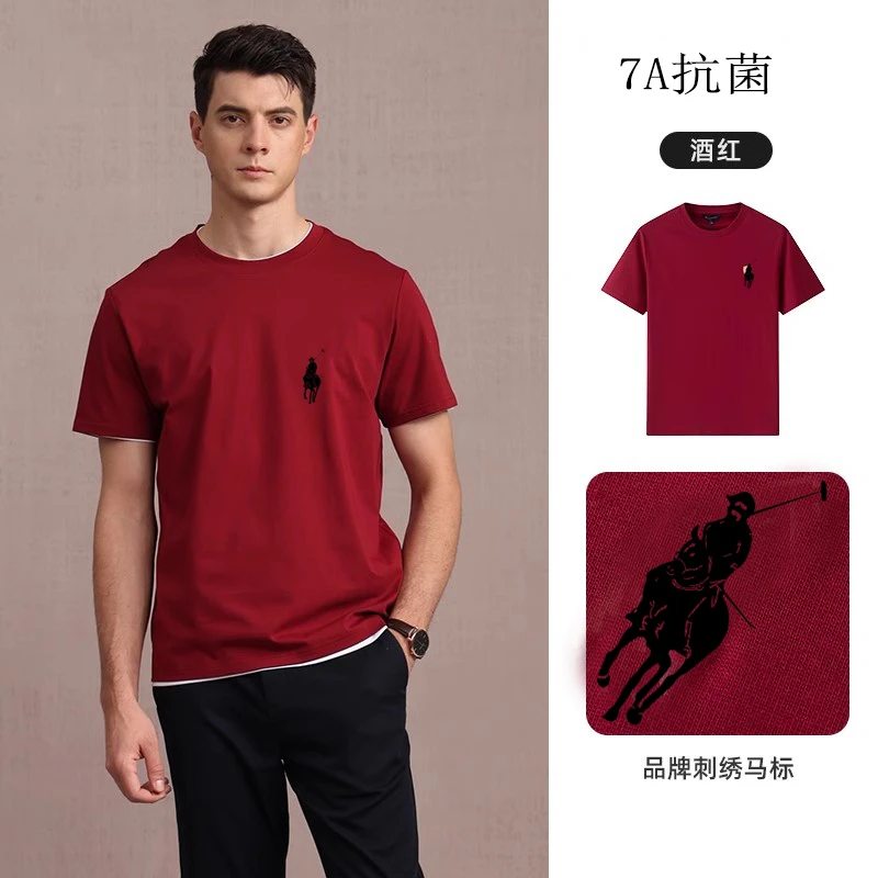 【爵士保罗刺绣款】纯棉7A短袖夏季圆领短款T恤男女百搭情侣透气