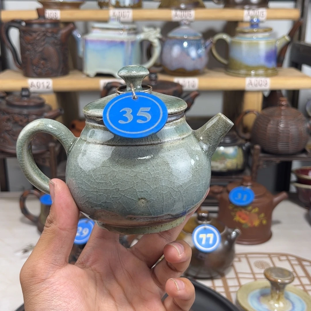 建水紫陶220cc建水紫陶传承纯裸坯柴烧