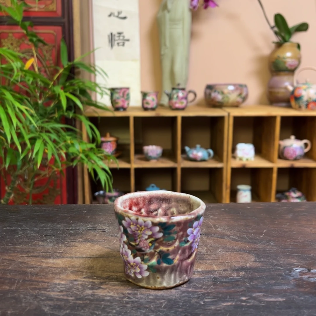 柴烧纯手工手绘陶瓷