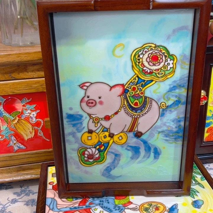 盖子款瓷板画艺术作品