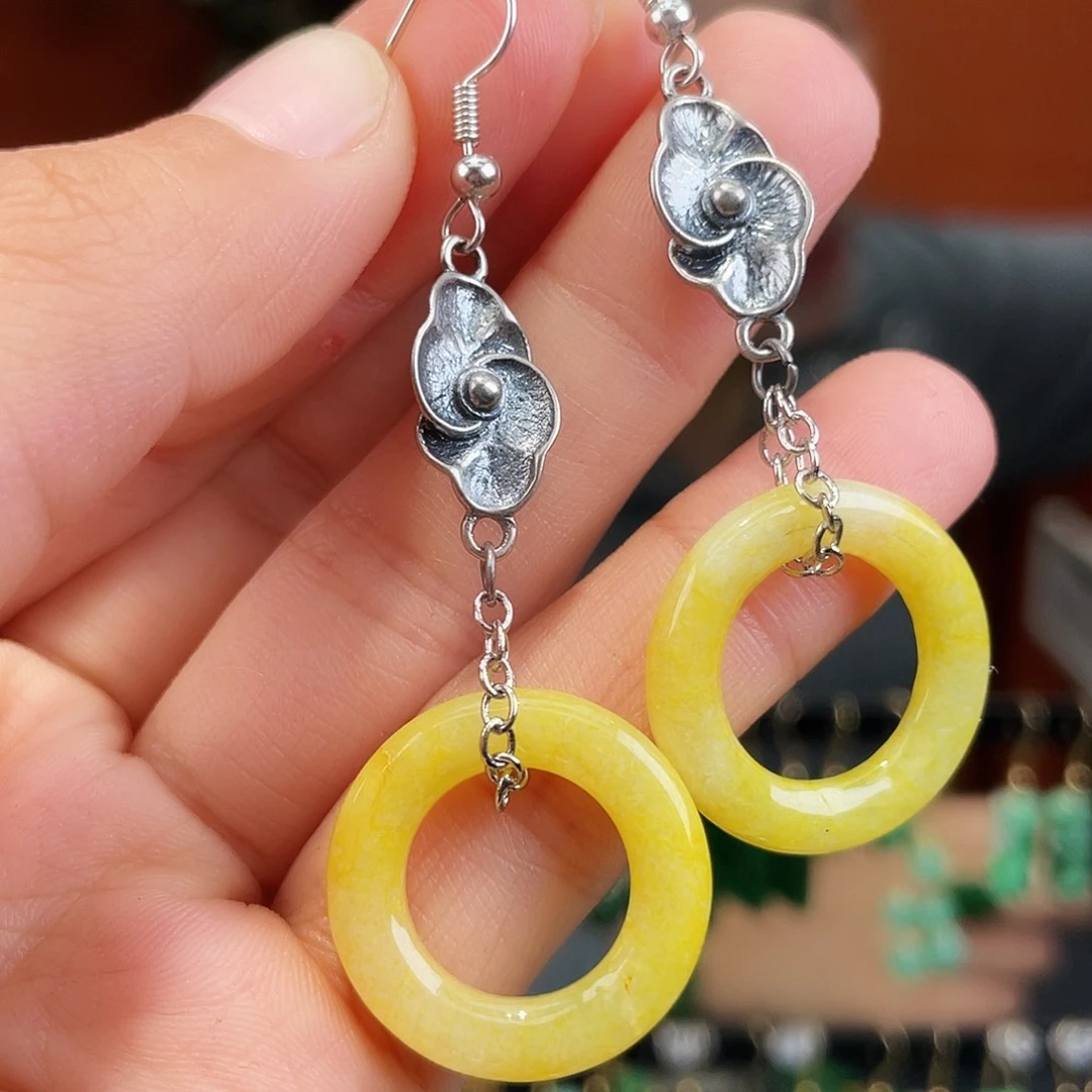 翡翠未镶嵌耳饰饰品