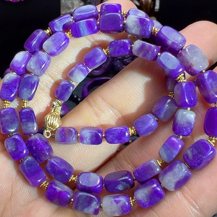 18K金镶嵌苏纪石（舒俱来）项链