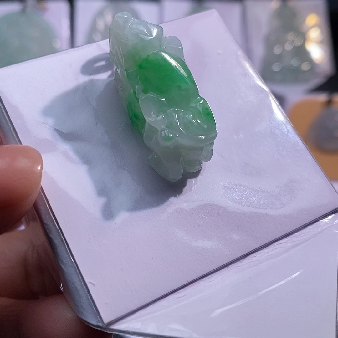 翡翠未镶嵌颈饰貔貅