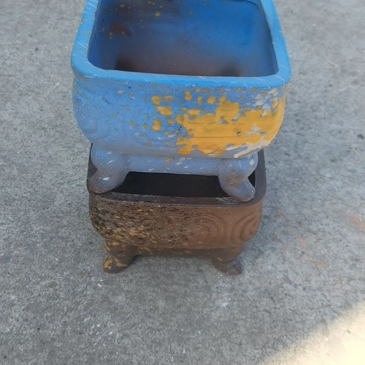 红陶16/12瑕疵两个盆