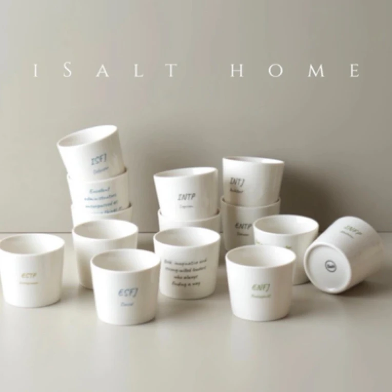 MBTI16型人格羊脂玉猪口杯咖啡杯手握杯拉花杯茶杯原创定制礼物