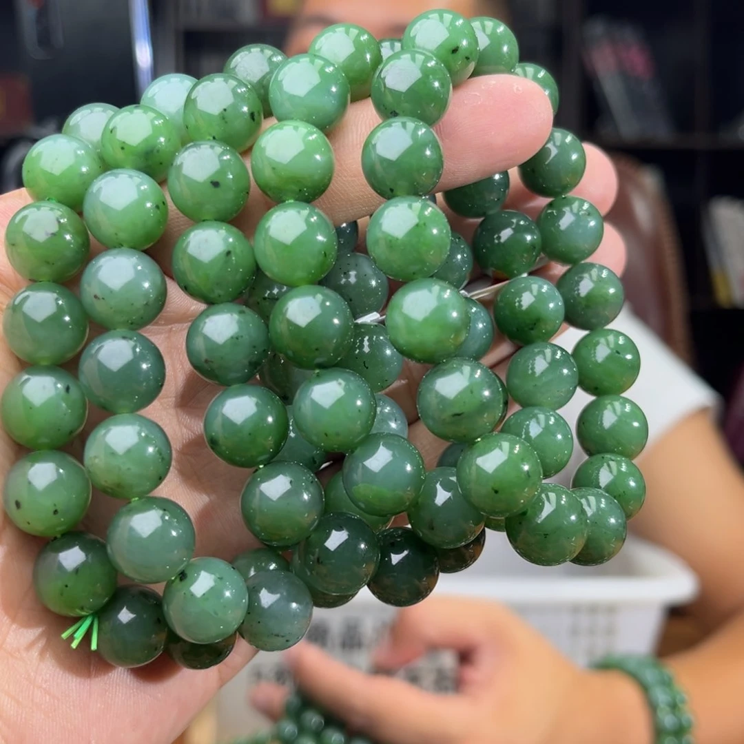 手链未镶嵌和田玉纯天然俄罗斯伊尔库茨克矿碧玉12多样性发其一