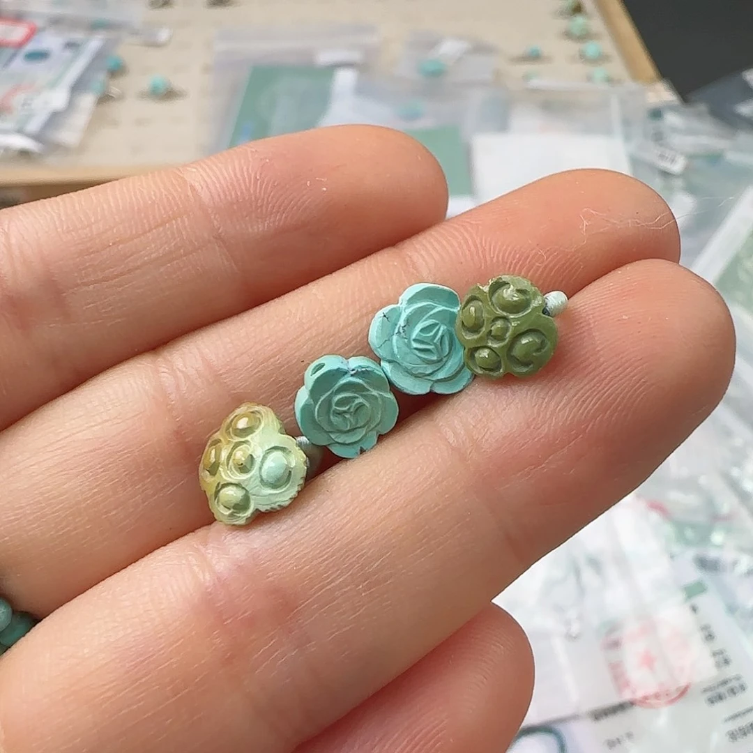 绿松石珠宝半成品未镶嵌