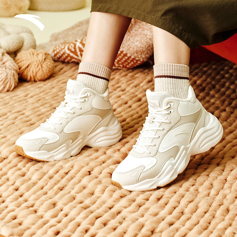 安踏行者丨加绒保暖二棉鞋男女情侣秋冬厚底增高休闲运动鞋