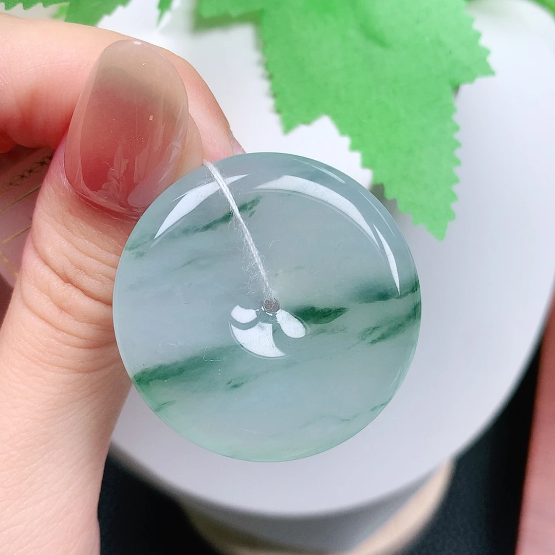 翡翠未镶嵌颈饰平安35–6