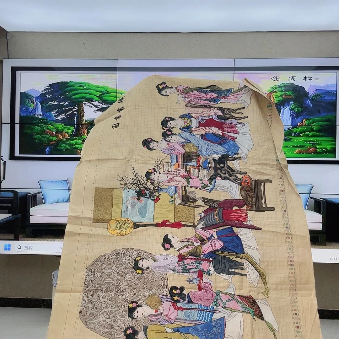 棉十字绣十八金钗