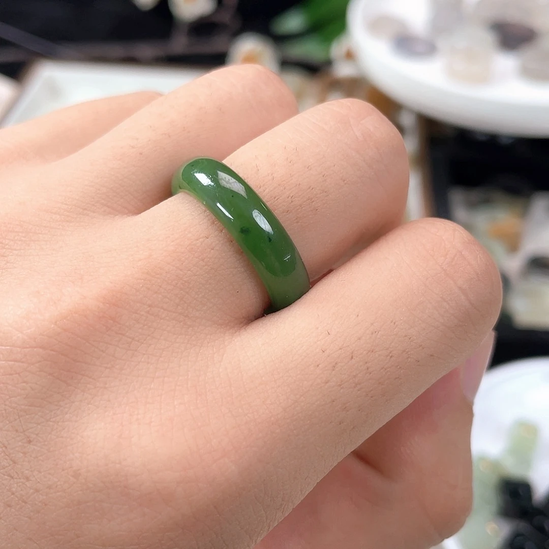 和田玉戒指未镶嵌c15碧玉轮胎19.5不退换