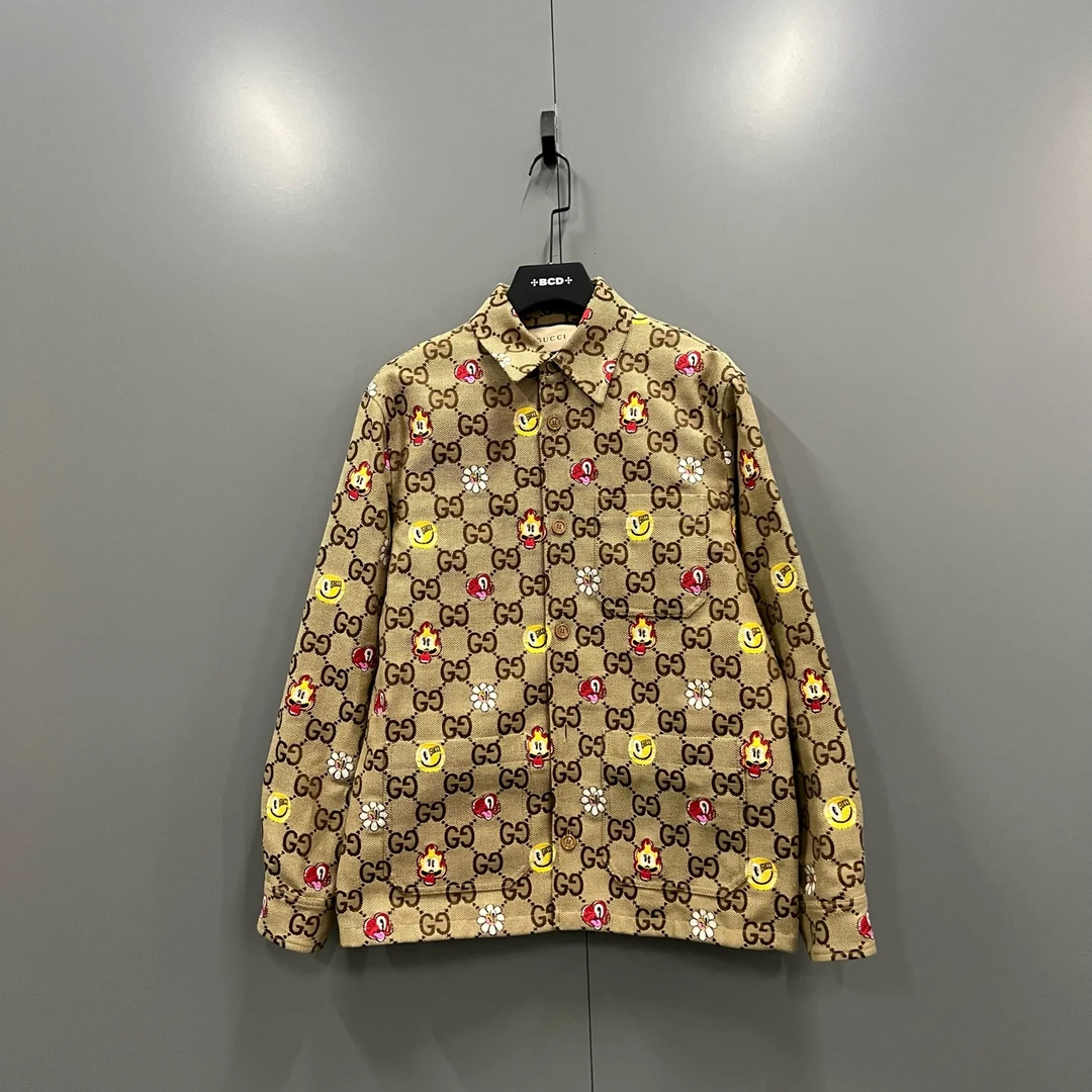 未使用 GUCCI/古驰 n4/满印GG卡通夹克外套 46 604161