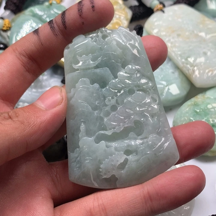 颈饰未镶嵌翡翠保真天然a货翡翠