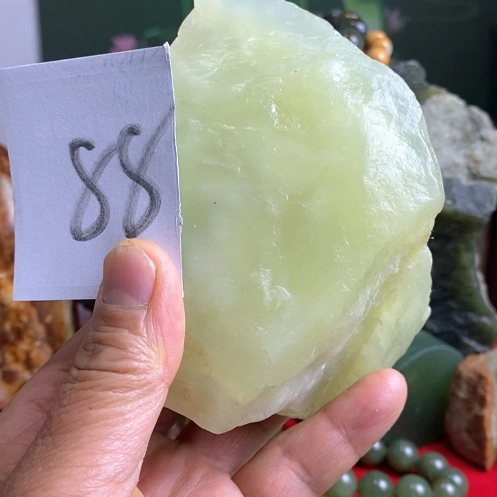 蛇纹石玉未镶嵌珠宝岫玉原石宁*