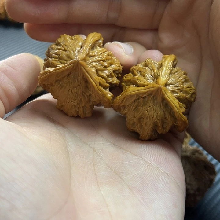 把件文玩核桃41盘山黄金三棱正奔