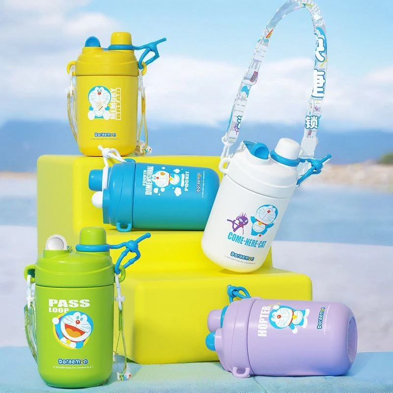 【哆啦a梦正版授权 】316不锈钢保温杯学生吸管杯子办公室不锈钢杯