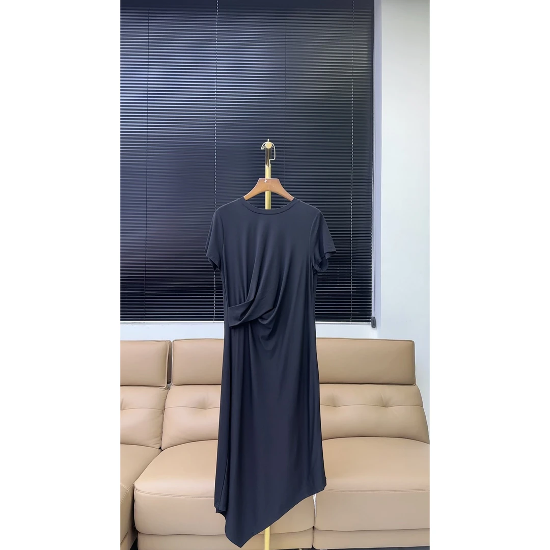 品牌原单高端轻奢夏琳娜连衣裙—黑色—6376