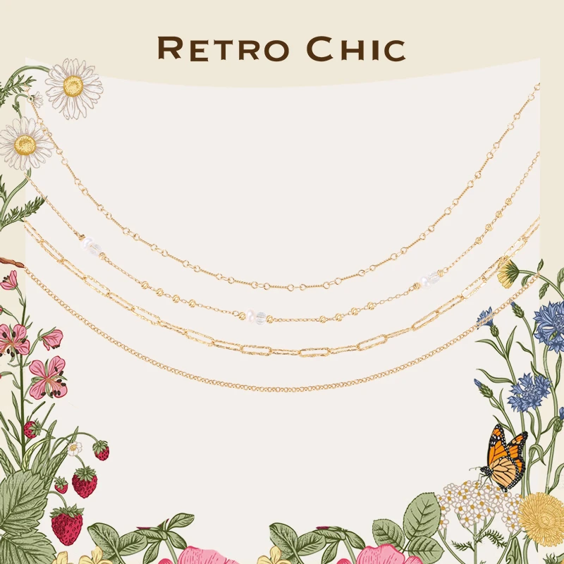 铜合金项链 RC RETRO CHIC 意大利复古时尚首饰 风铃叠戴项链