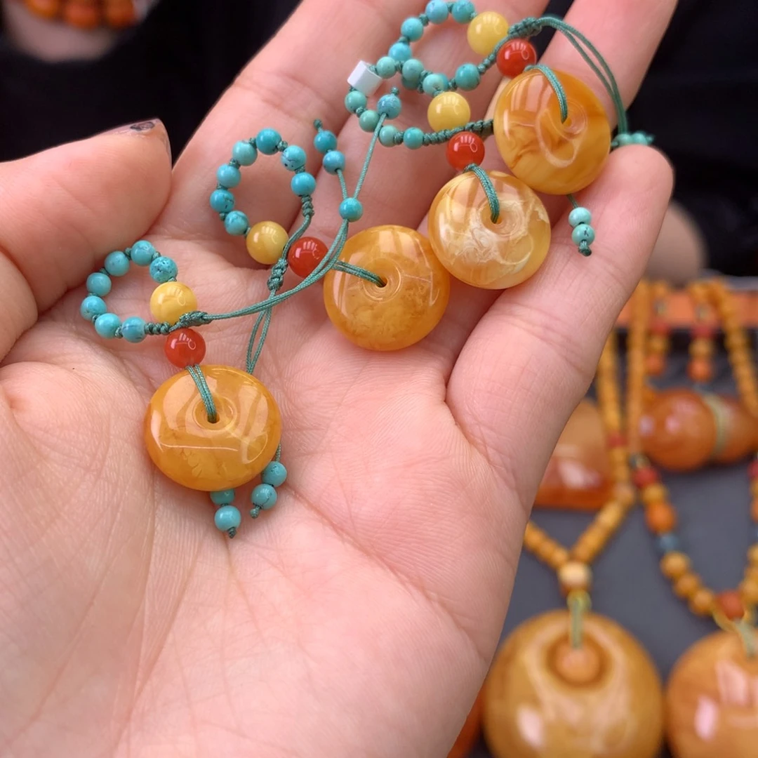 蜜蜡吊坠(不含链)未镶嵌多样性发一