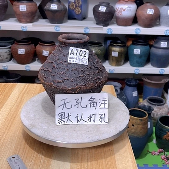 红陶手工制作工艺花盆