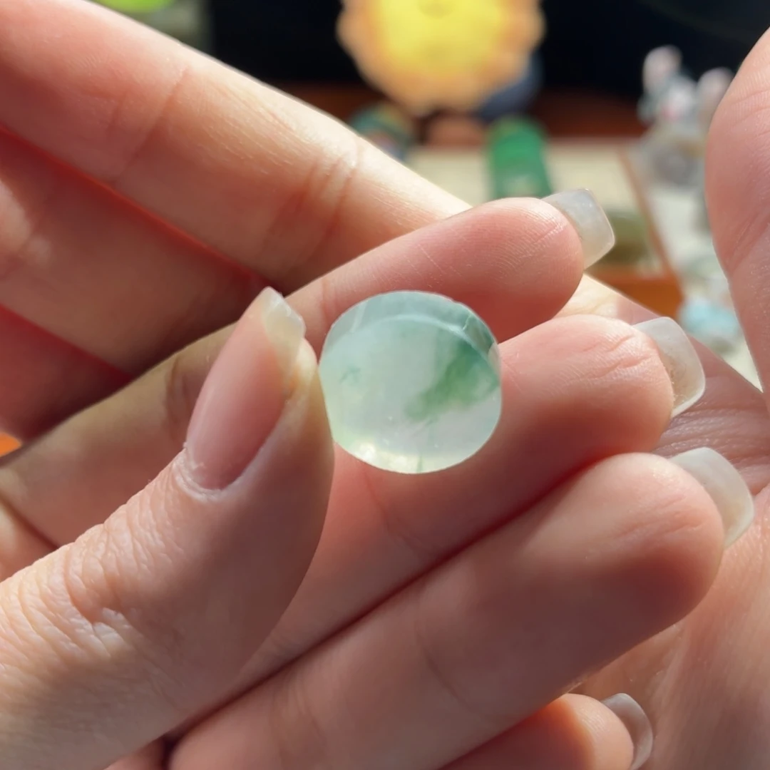 未镶嵌定制翡翠冰飘花戒指心