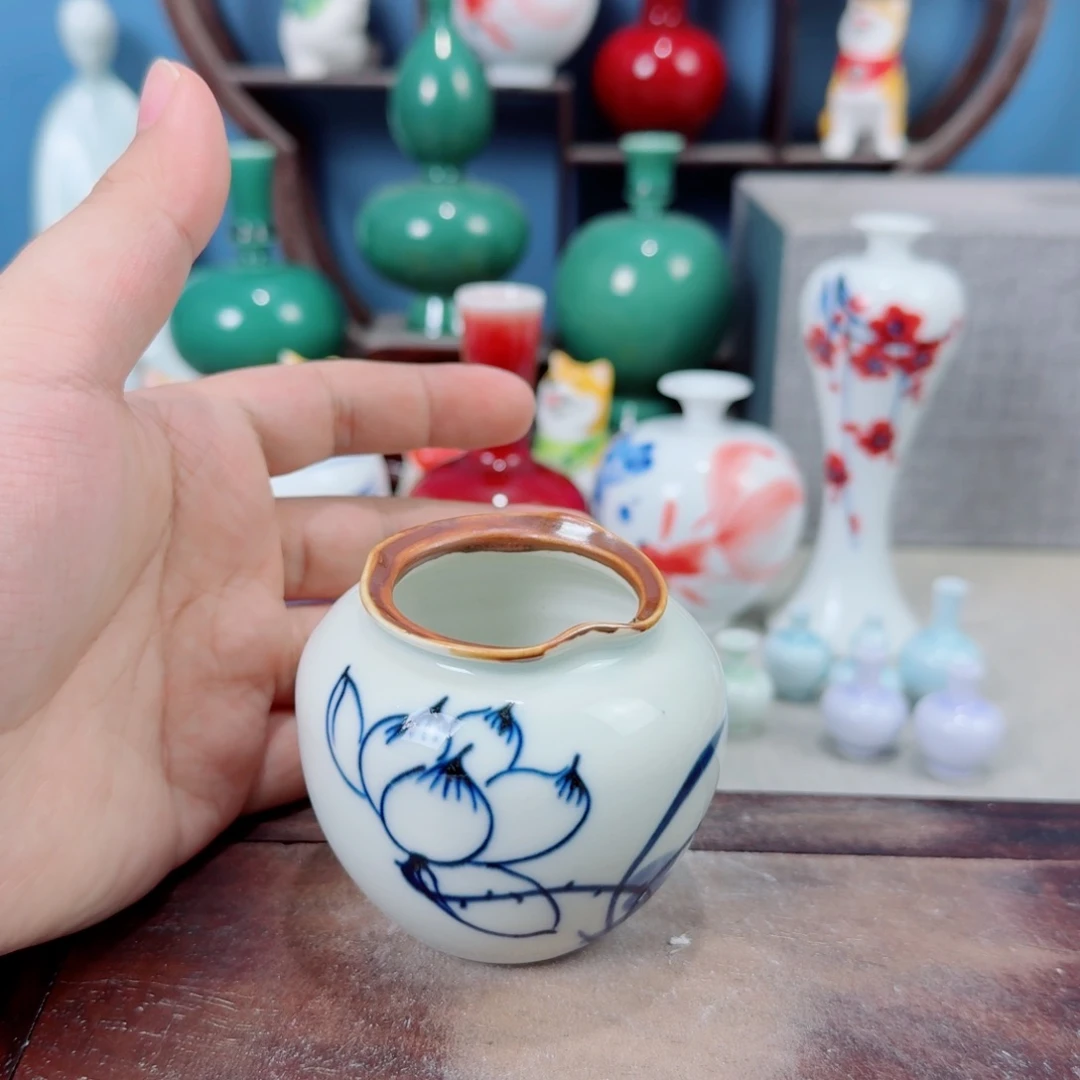 陶瓷手工小花器摆件
