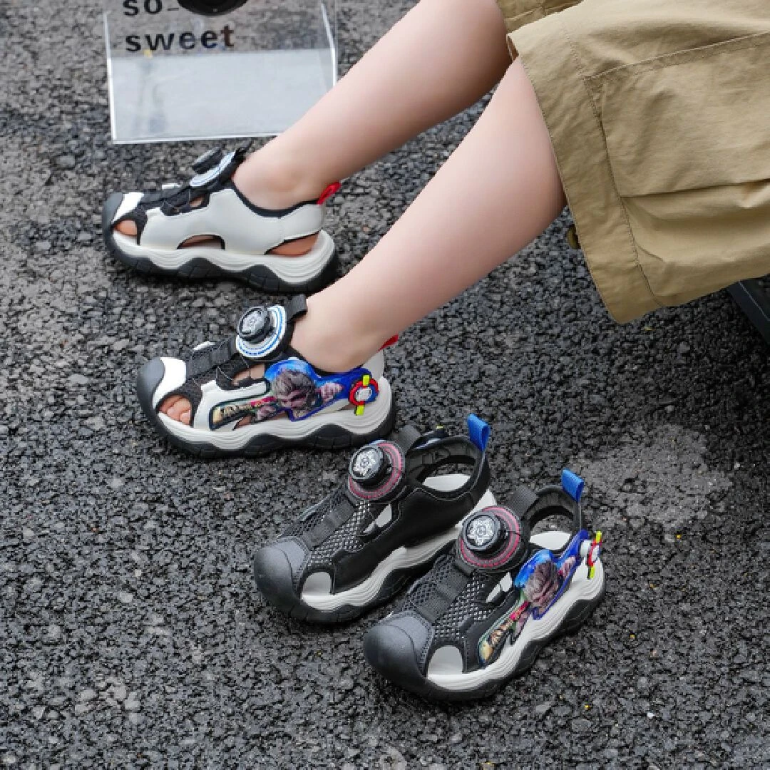 LZFB 2025新款时尚个性品质包头凉鞋  0921  (旋转扣往上拉松开)