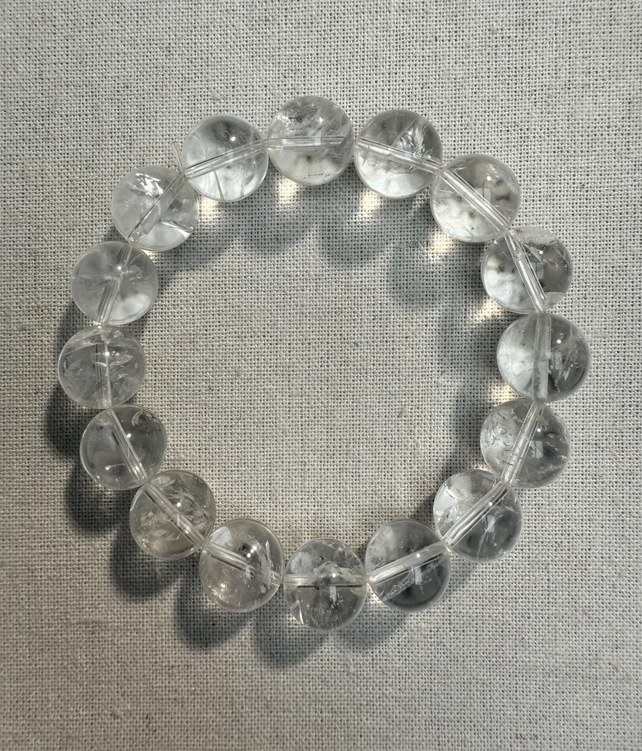 天然白阿塞水晶手串单圈高频手链尺寸可选 产品多样性发一