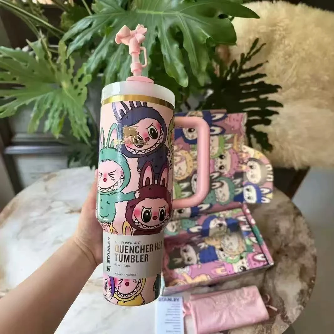 美版爆款可爱拉布布少女婴童心冰霸杯保温保冷带杯套