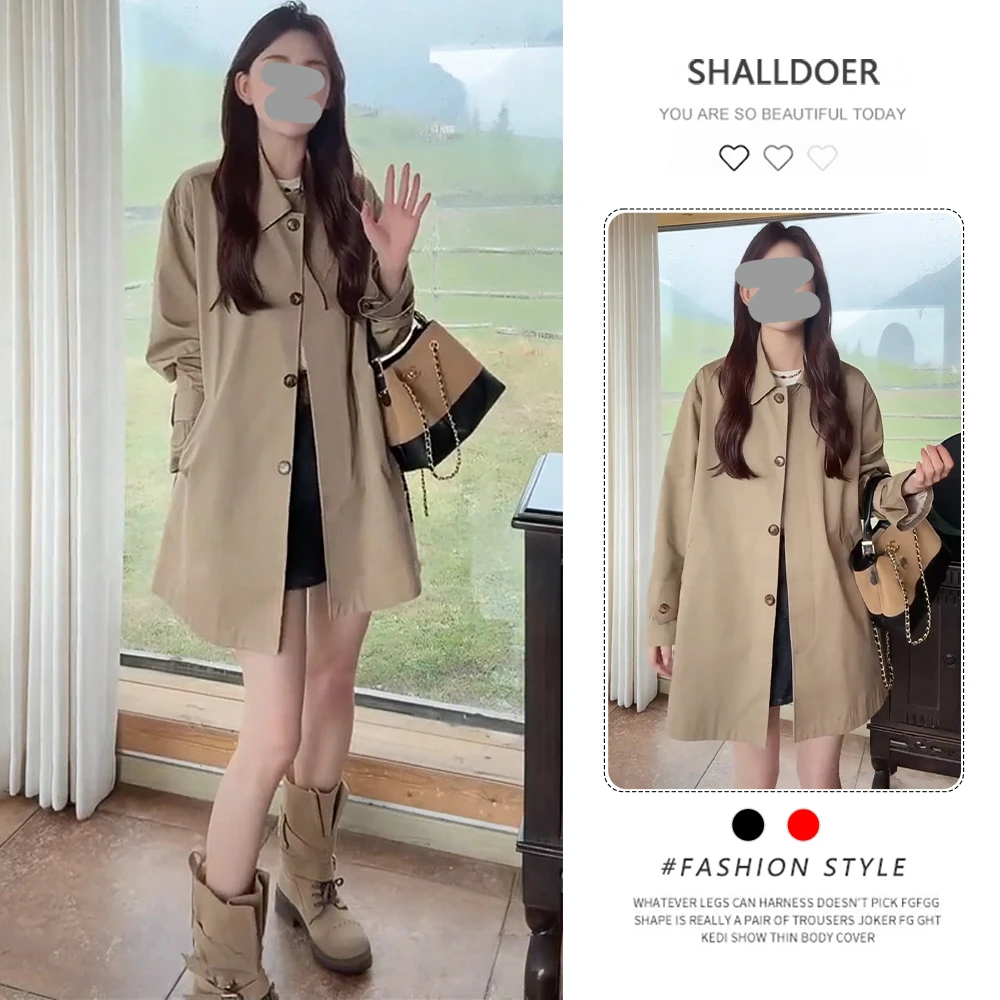 小个子气质高级感翻领风衣外套女夏季新款韩系休闲百搭开衫上衣潮