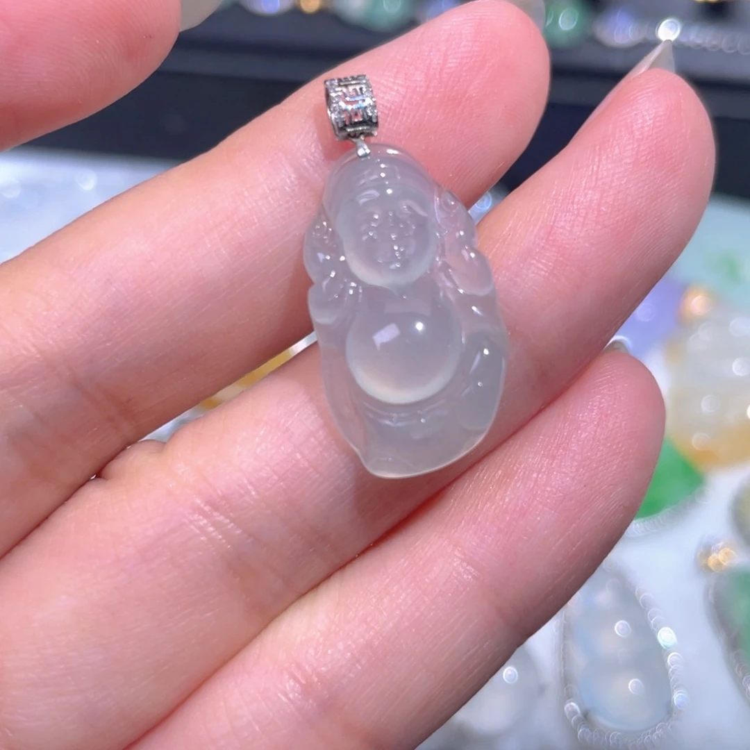 颈饰18K金镶嵌翡翠翡翠