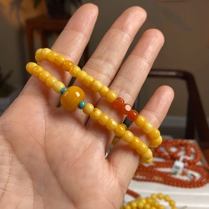 琥珀手链未镶嵌✨****?蜜蜡手串6