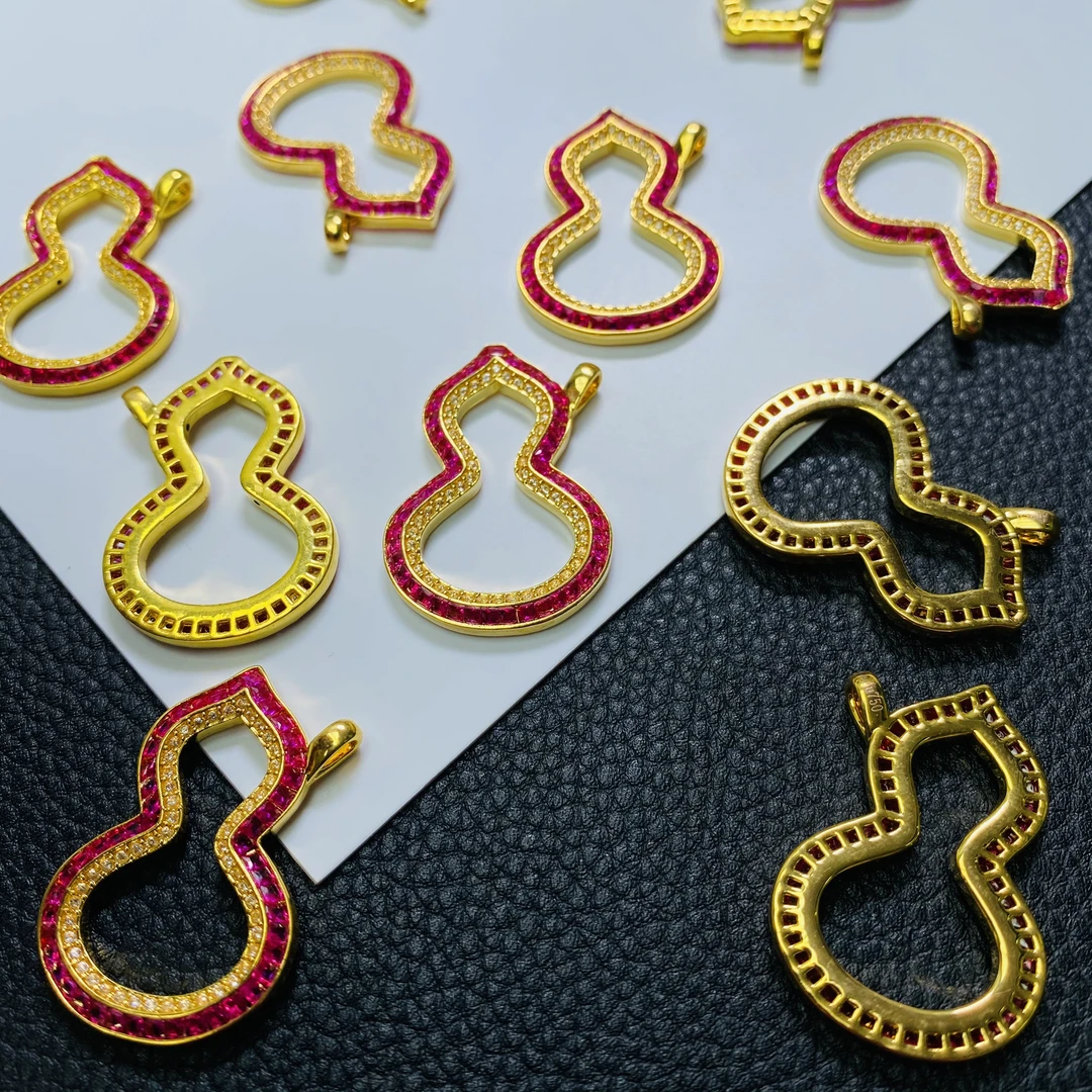 YZ3802-18K金葫芦吊坠30*21-BH(多样性发其一)