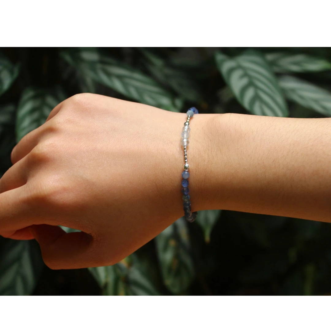 手链 蓝晶石银饰简约手串