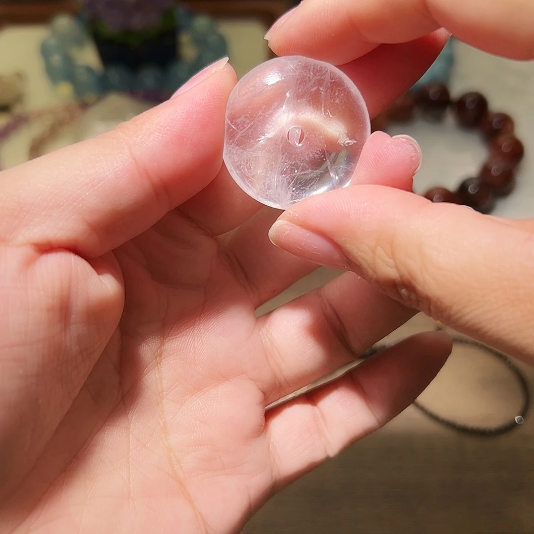 水晶手链未镶嵌喜马拉雅白水晶平安扣