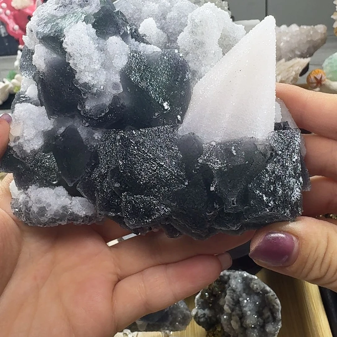 石材5️⃣8️⃣号萤石犬牙方解