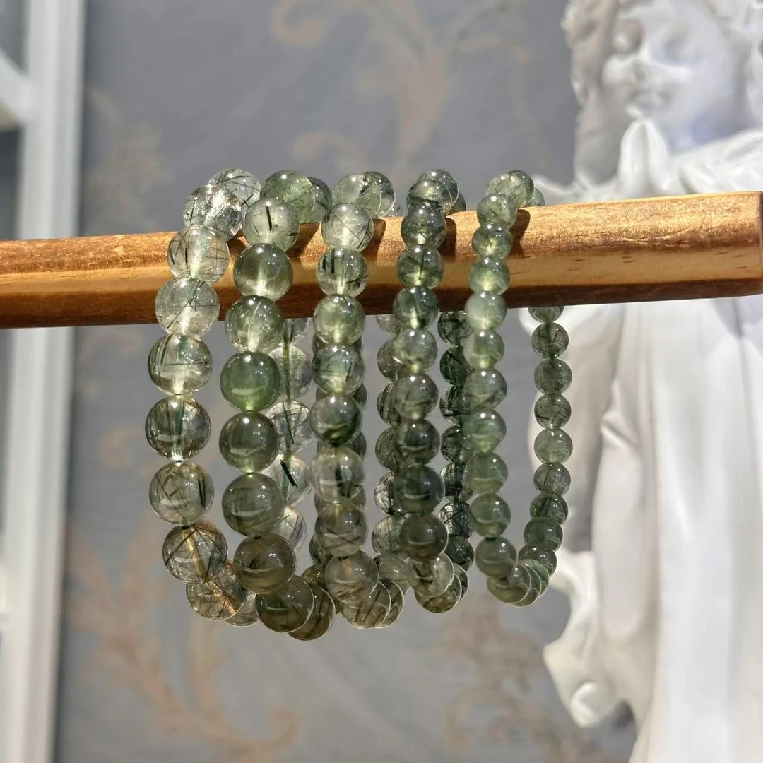 天然绿发晶手串 多样性发其一F138